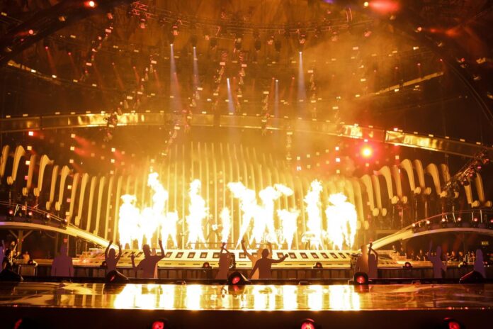 AWS on stage at Eurovision 2018 rehearsals