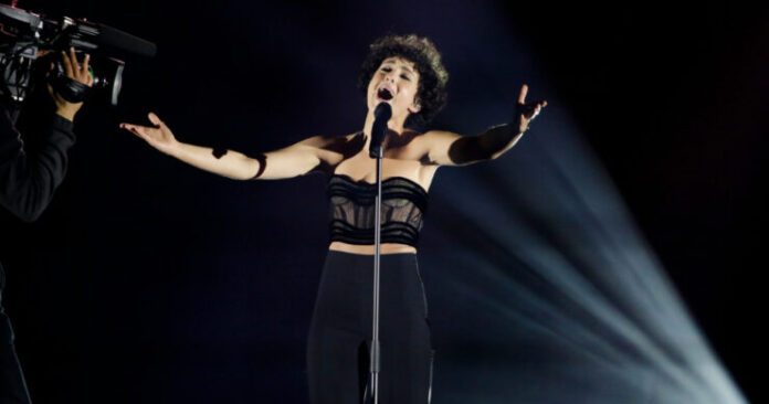 Barbara Pravi, France, First Rehearsal, Rotterdam Ahoy, 13 May 2021 — EBU / Thomas Hanses