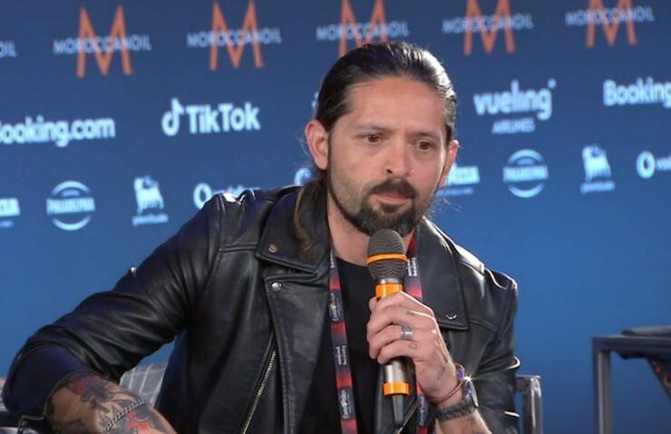 Stoyan from IMP at his Eurovision press conference in Turin on 30 April