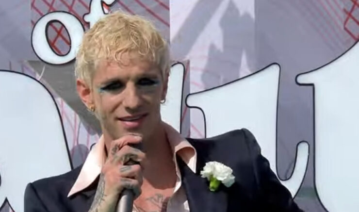 Achille Lauro at the Eurovision Turquoise Carpet in Turin