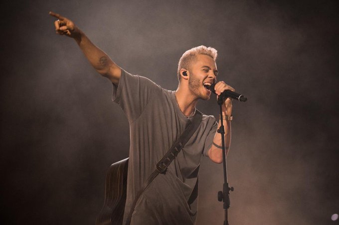 Malik Harris at Eurovision rehearsals today in Turin, Italy