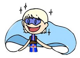 The personification of Iceland from Scandinavia and the World.